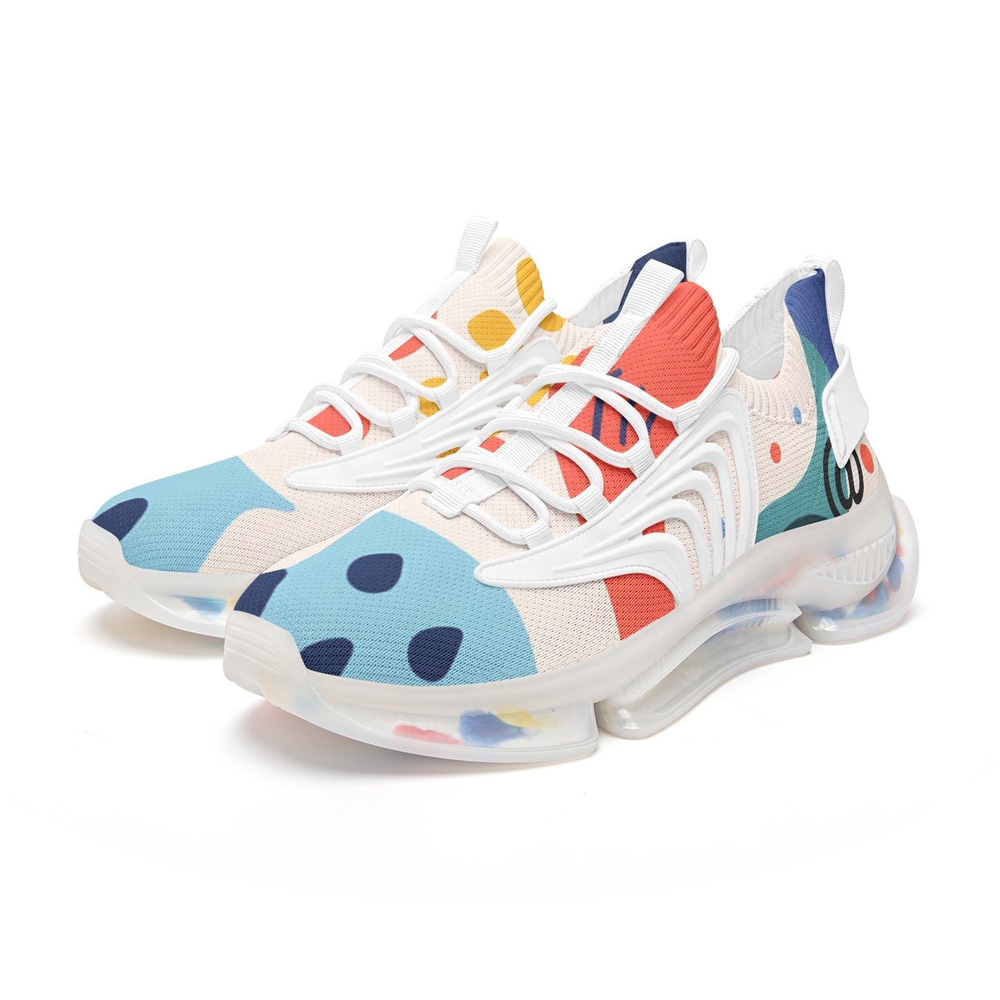 @ Multicolored Unisex Low Top Mesh Sneakers