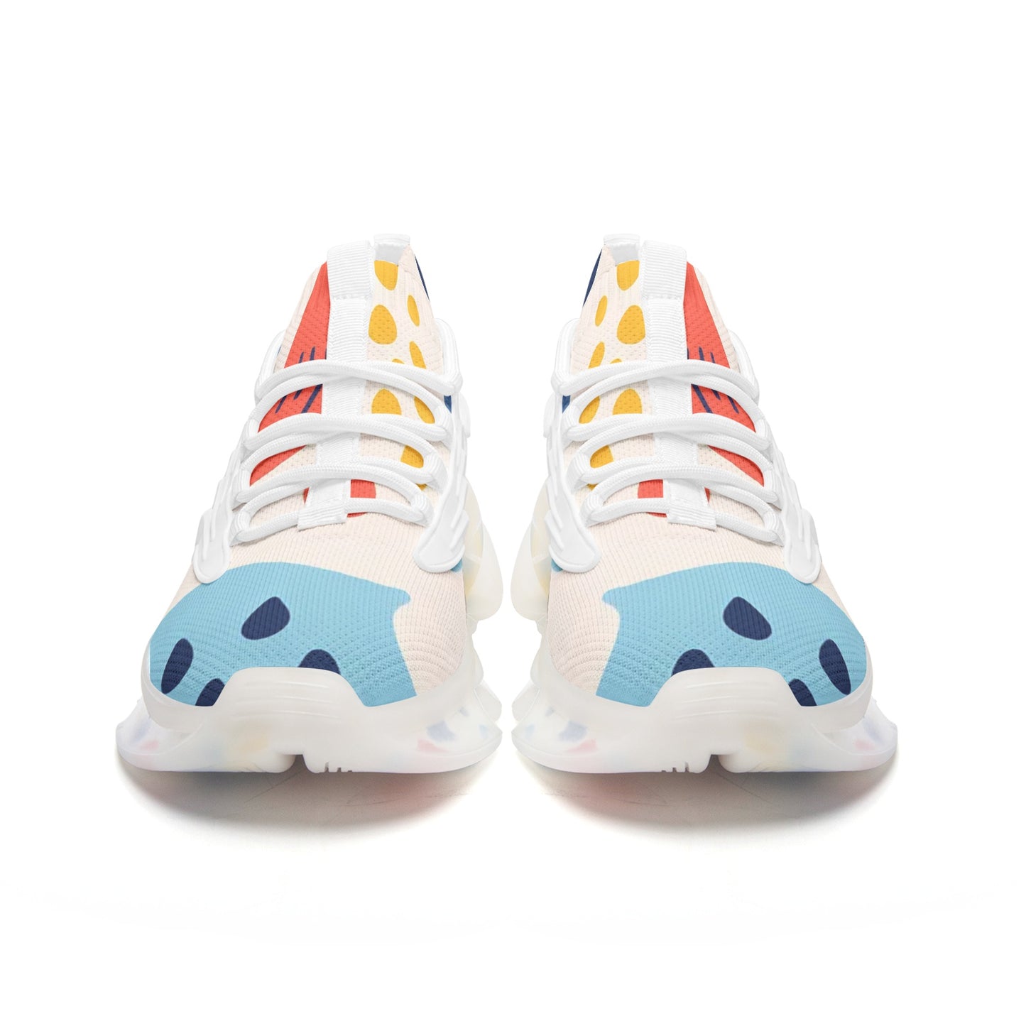 @ Multicolored Unisex Low Top Mesh Sneakers