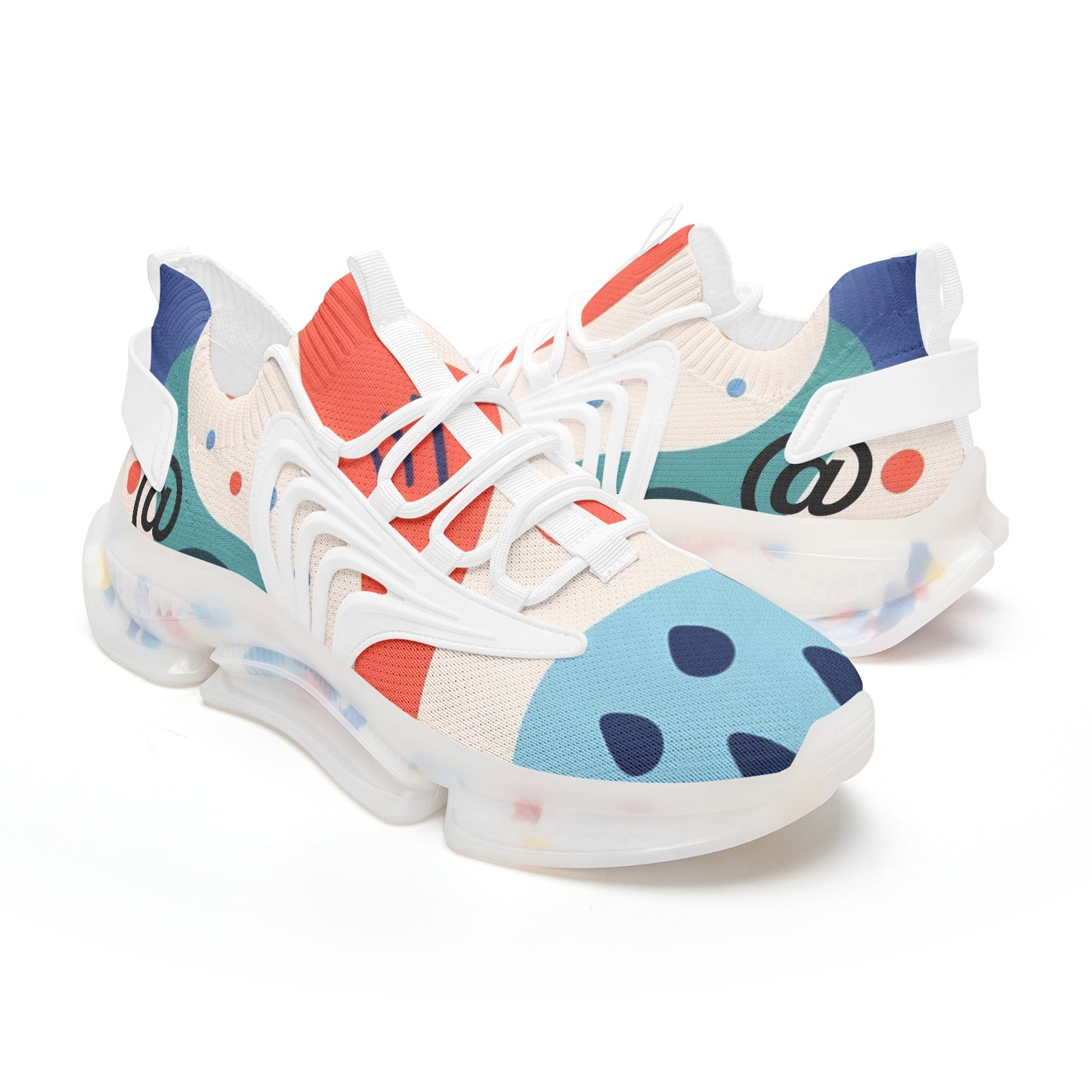 @ Multicolored Unisex Low Top Mesh Sneakers