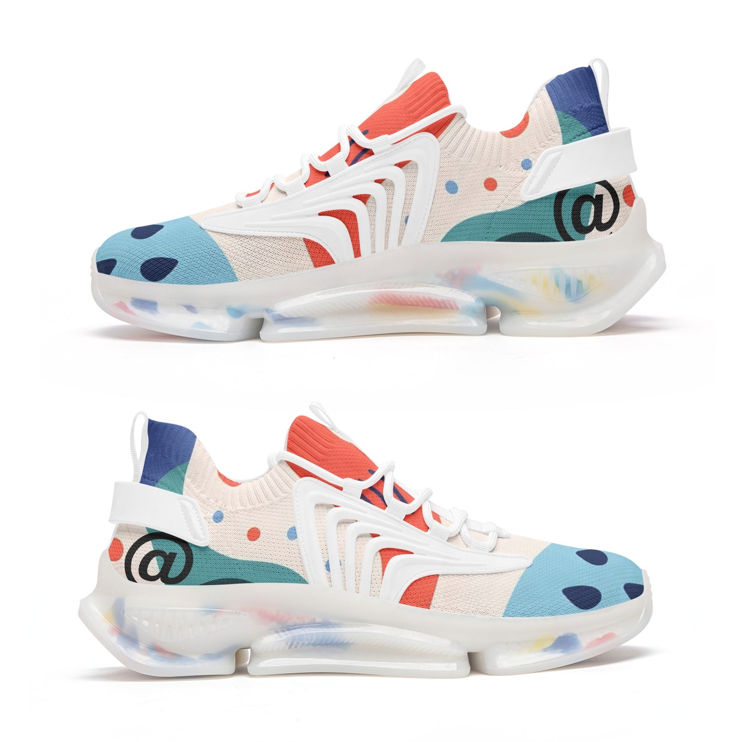 @ Multicolored Unisex Low Top Mesh Sneakers