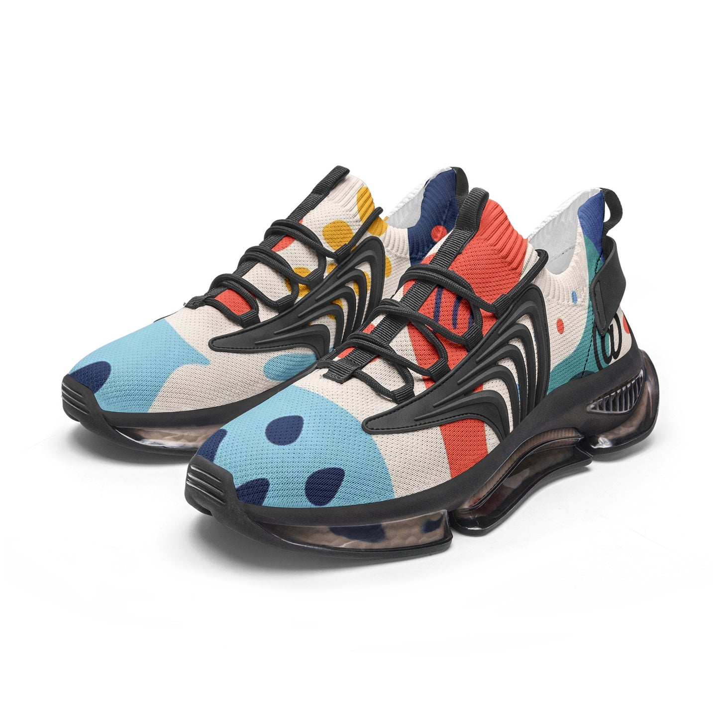 @ Multicolored Unisex Low Top Mesh Sneakers