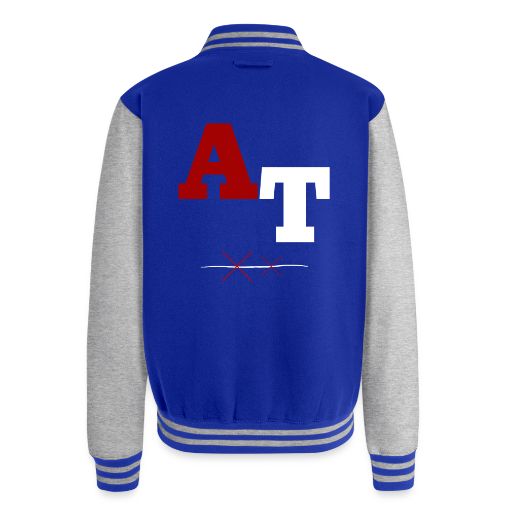 AT Heavyweight Letterman Jacket - royal/heather grey