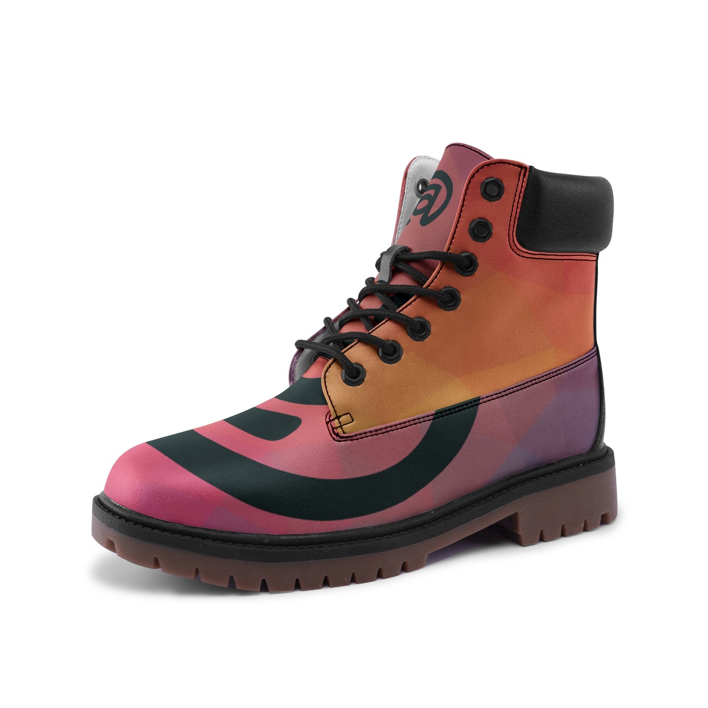 @ Geometric Premium Lightweight Microfiber Leather Chukka Boots