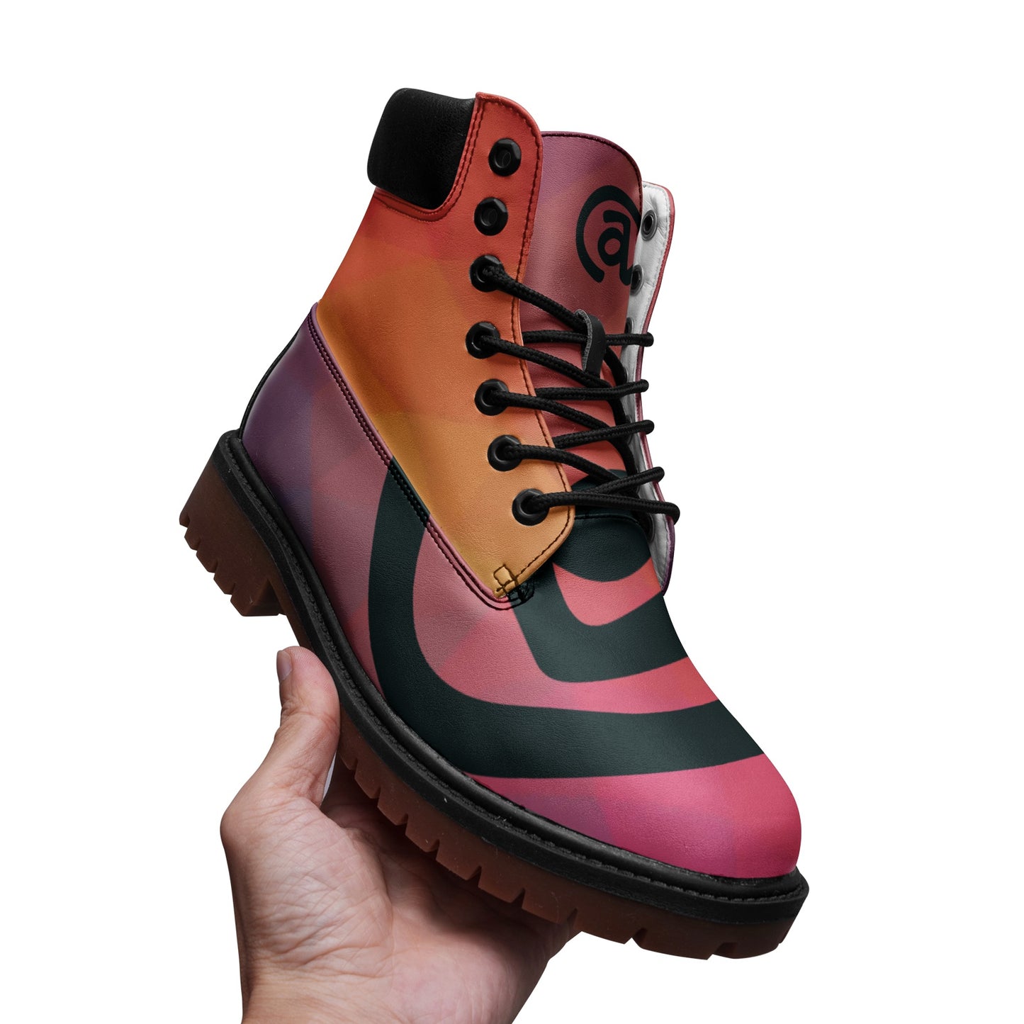 @ Geometric Premium Lightweight Microfiber Leather Chukka Boots