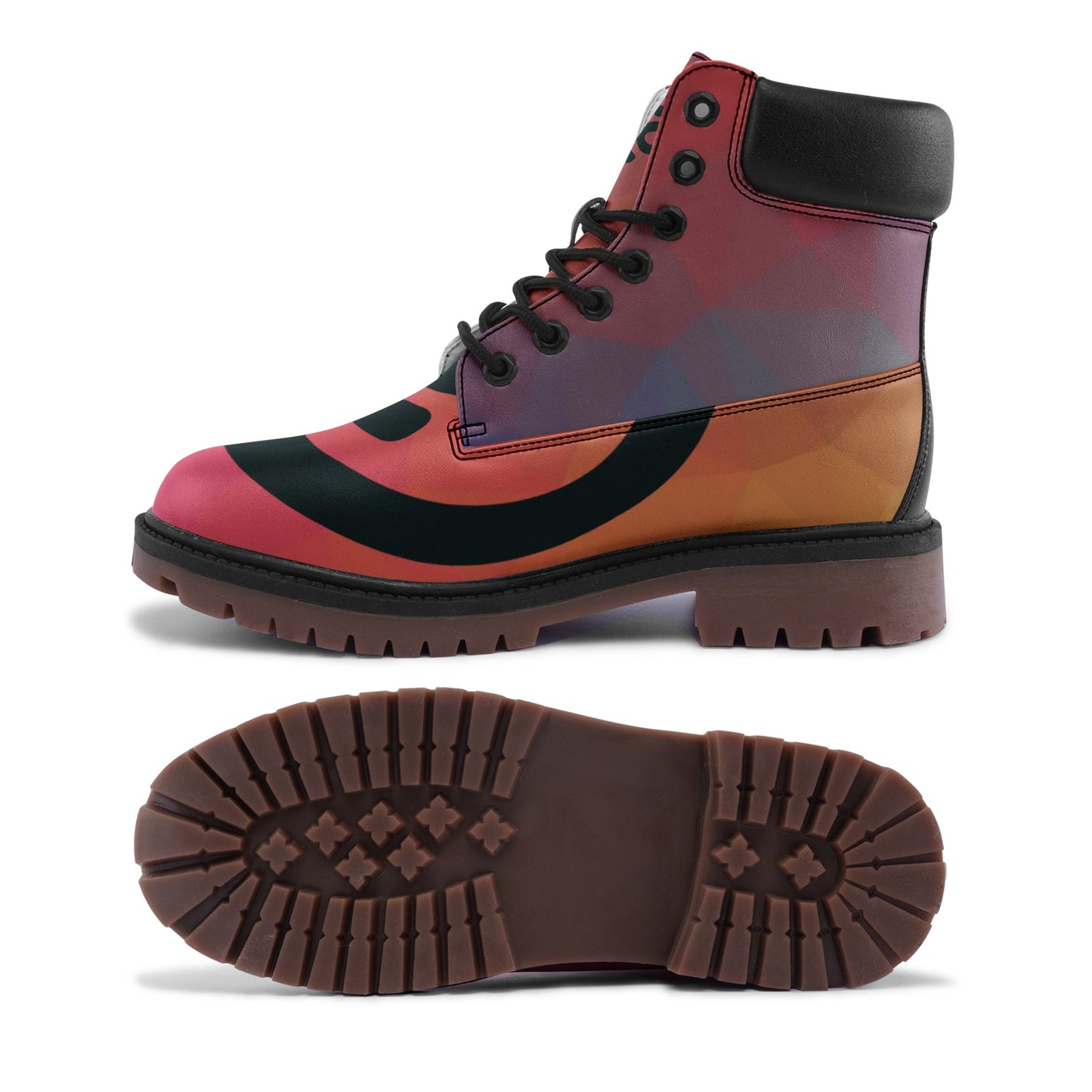@ Geometric Premium Lightweight Microfiber Leather Chukka Boots