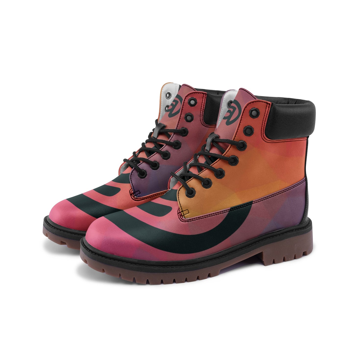 @ Geometric Premium Lightweight Microfiber Leather Chukka Boots