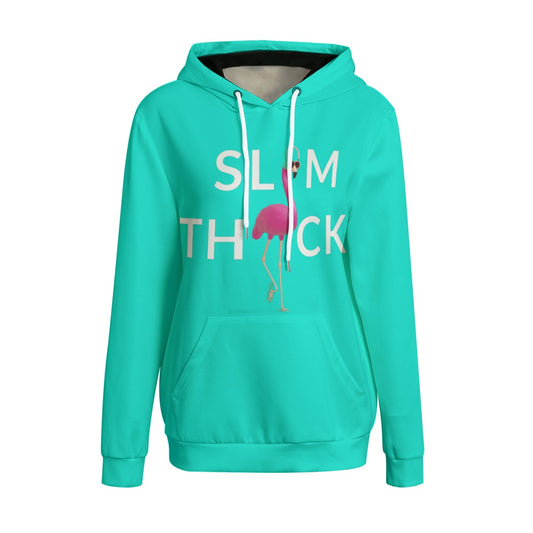 Flamingo "Slim Thick" Women's Hoodie | Turquoise