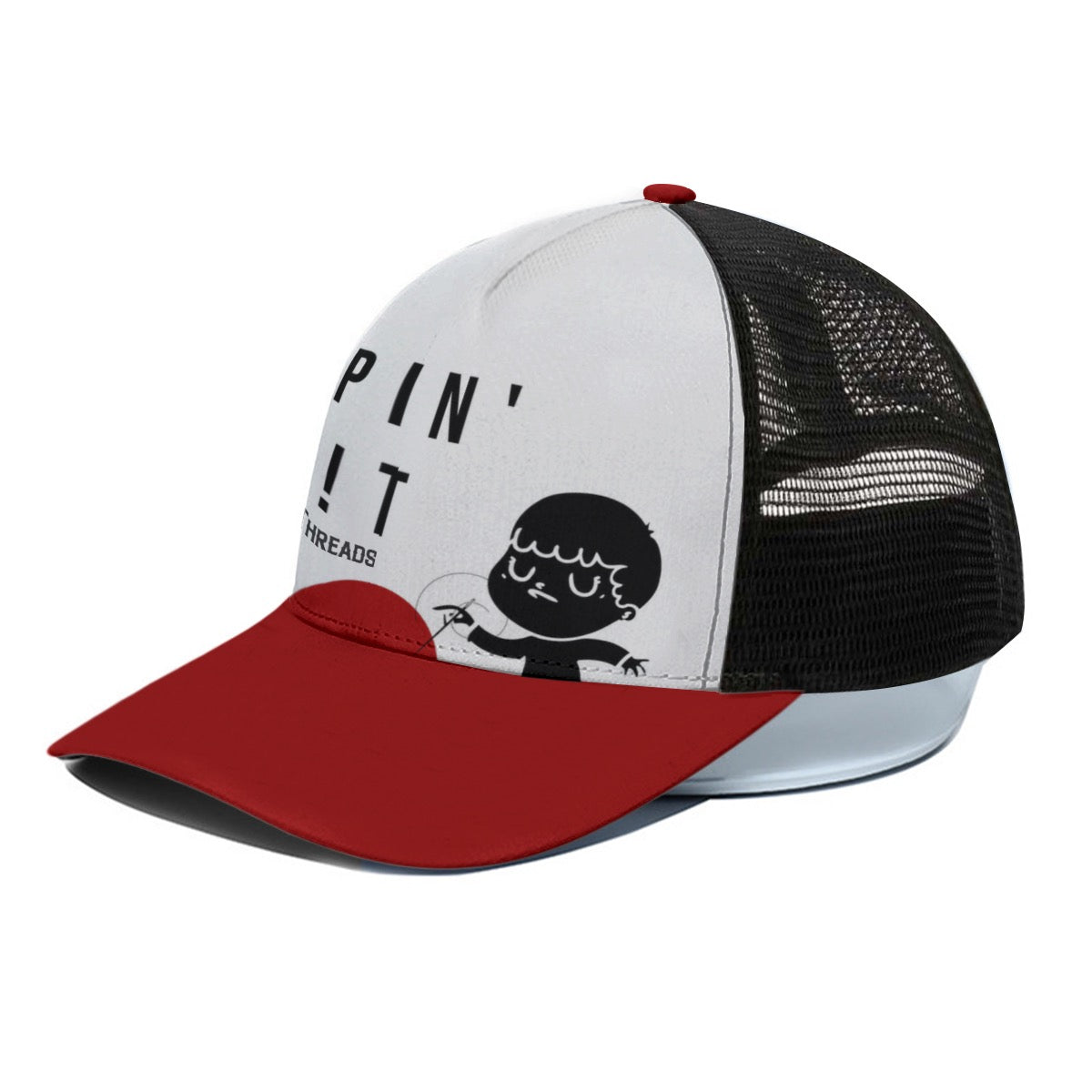 Poppin' Sh!t Trucker Hat With Black Half-mesh