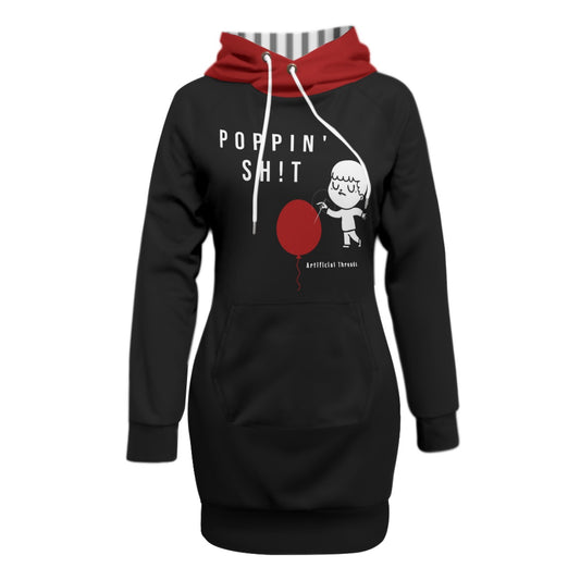 Hoodie Dress With Raglan Sleeve | Poppin' Sh!t