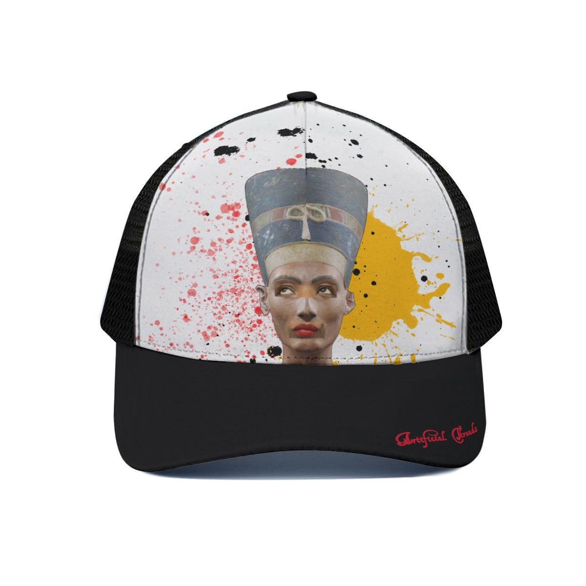 Unisex Trucker Hat With Black Half-mesh - From the 'Nefertiti's Mood' Collection