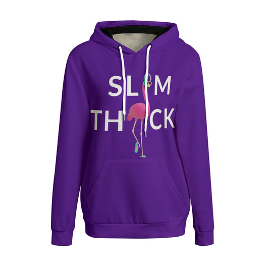 Flamingo "Slim Thick" Women's Hoodie | Purple