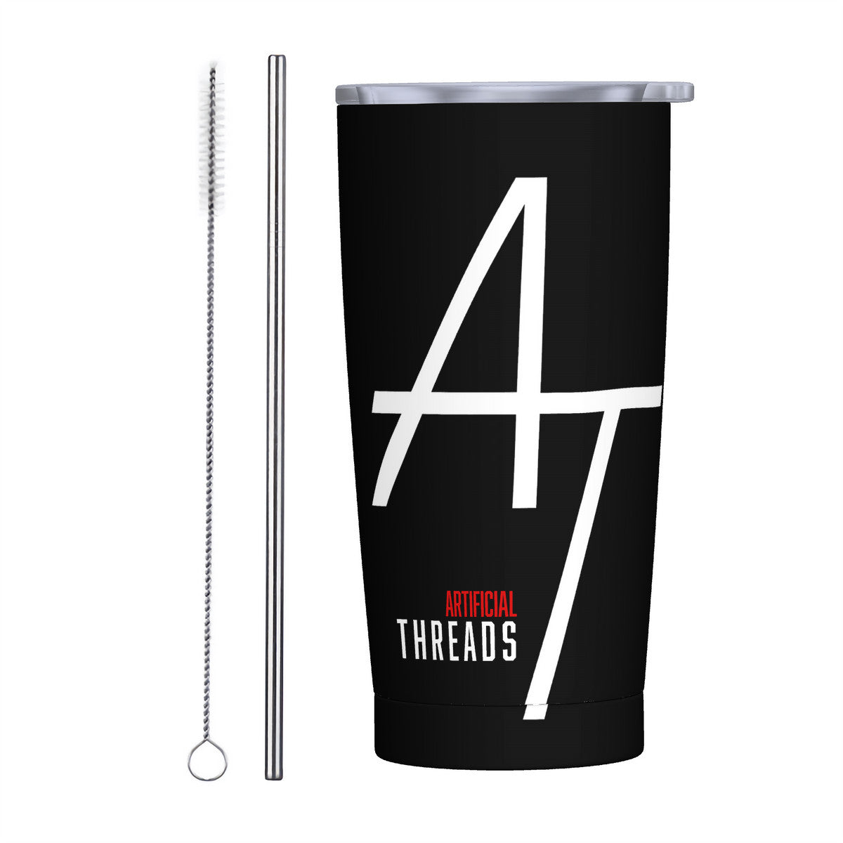 AT 20oz Stainless Steel Straw Lid Cup